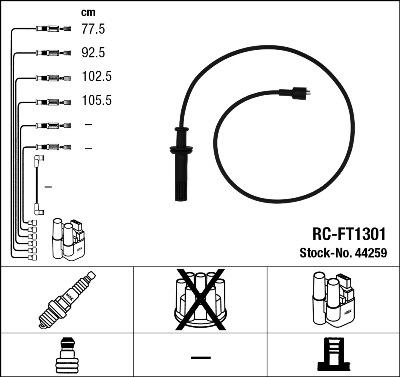 NGK 44259 - Комплект проводів запалювання avtolavka.club