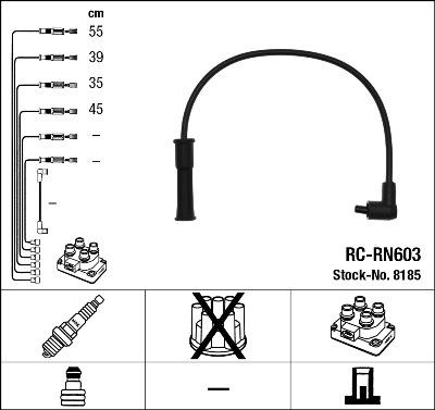 NGK 8185 - Комплект проводів запалювання avtolavka.club