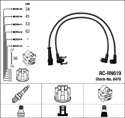 NGK 8470 - Комплект проводів запалювання avtolavka.club