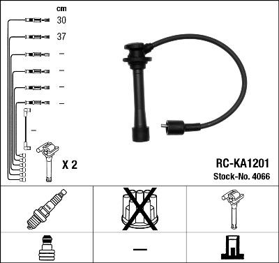 NGK 4066 - Комплект проводів запалювання avtolavka.club