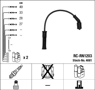 NGK 4081 - Комплект проводів запалювання avtolavka.club