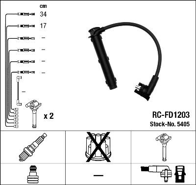 NGK 5405 - Комплект проводів запалювання avtolavka.club