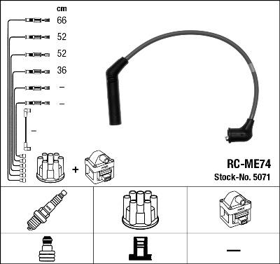 NGK 5071 - Комплект проводів запалювання avtolavka.club