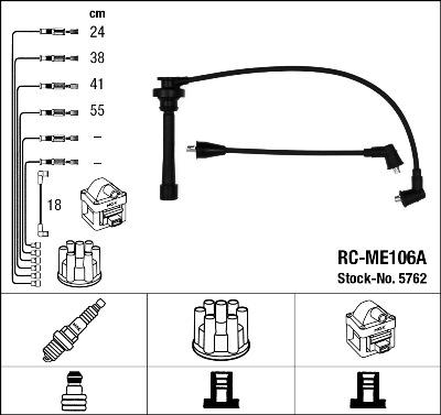 NGK 5762 - Комплект проводів запалювання avtolavka.club