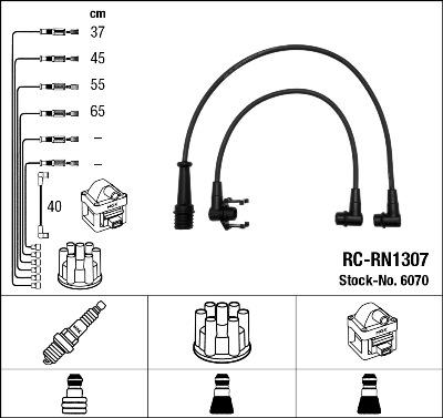 NGK 6070 - Комплект проводів запалювання avtolavka.club