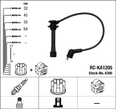 NGK 6306 - Комплект проводів запалювання avtolavka.club