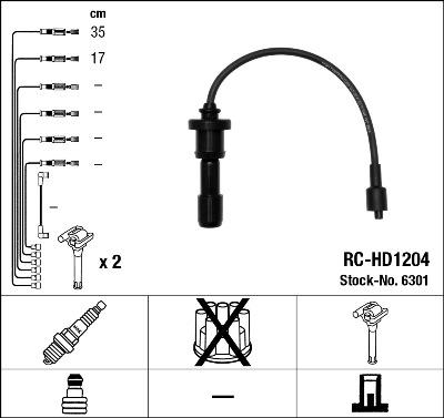NGK 6301 - Комплект проводів запалювання avtolavka.club