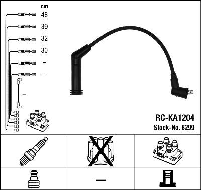 NGK 6299 - Комплект проводів запалювання avtolavka.club