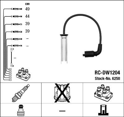 NGK 6258 - Комплект проводів запалювання avtolavka.club