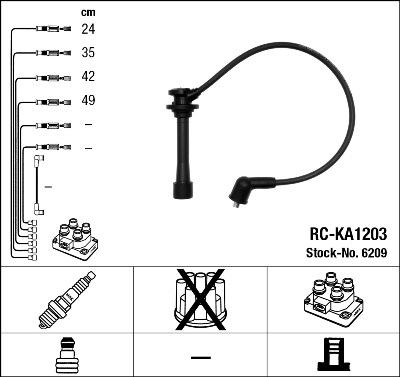 NGK 6209 - Комплект проводів запалювання avtolavka.club