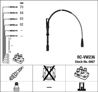NGK 0967 - Комплект проводів запалювання avtolavka.club