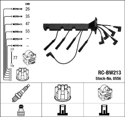 NGK 0556 - Комплект проводів запалювання avtolavka.club