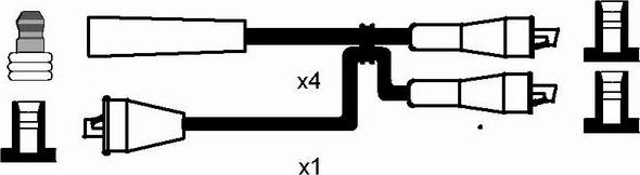 NGK 0664 - Комплект проводів запалювання avtolavka.club
