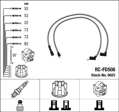 NGK 0603 - Комплект проводів запалювання avtolavka.club