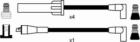 NGK 0614 - Комплект проводів запалювання avtolavka.club