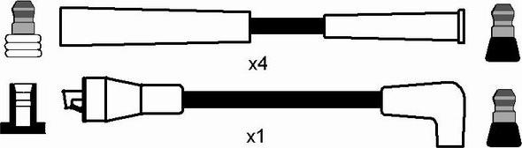 NGK 0628 - Комплект проводів запалювання avtolavka.club