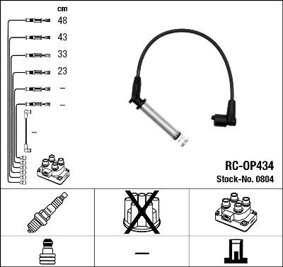 NGK 0804 - Комплект проводів запалювання avtolavka.club