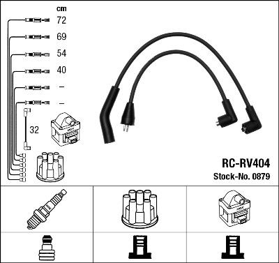 NGK 0879 - Комплект проводів запалювання avtolavka.club