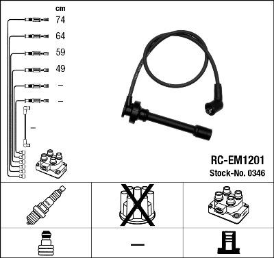 NGK 0346 - Комплект проводів запалювання avtolavka.club