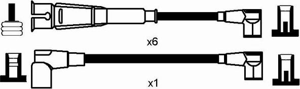NGK 0741 - Комплект проводів запалювання avtolavka.club