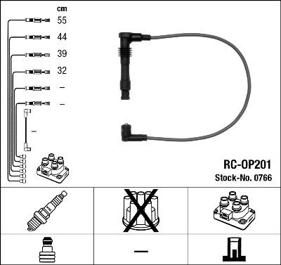 NGK 0766 - Комплект проводів запалювання avtolavka.club