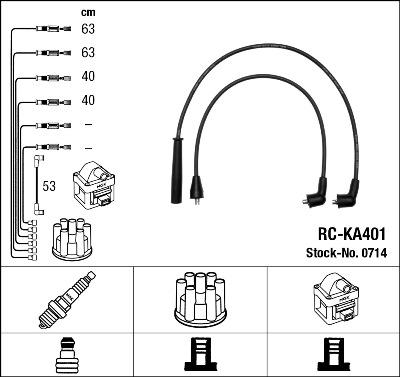 NGK 0714 - Комплект проводів запалювання avtolavka.club