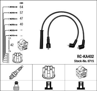 NGK 0715 - Комплект проводів запалювання avtolavka.club