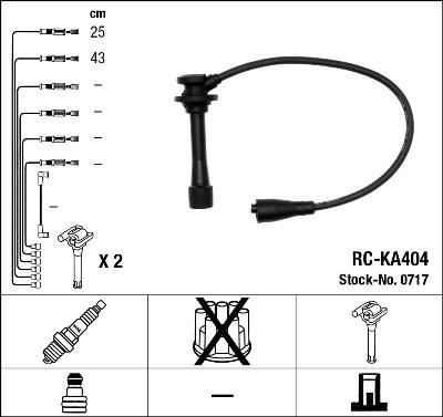 NGK 0717 - Комплект проводів запалювання avtolavka.club