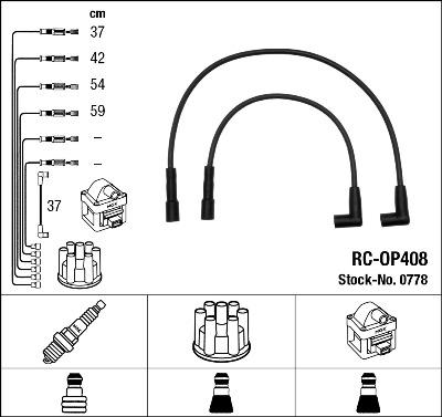 NGK 0778 - Комплект проводів запалювання avtolavka.club