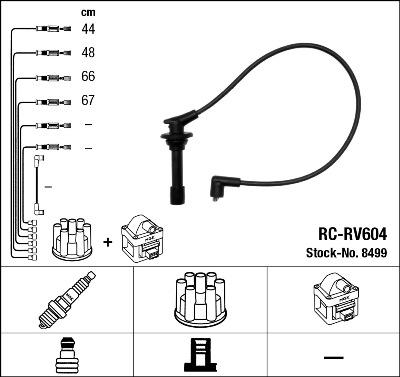 NGK 8499 - Комплект проводів запалювання avtolavka.club