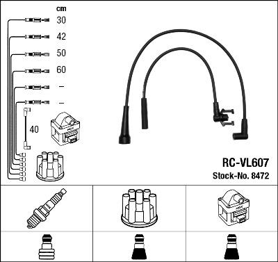 NGK 8472 - Комплект проводів запалювання avtolavka.club