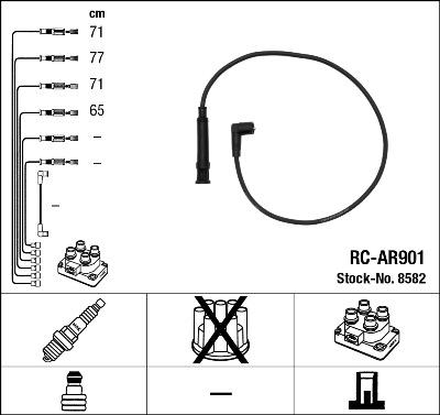 NGK 8582 - Комплект проводів запалювання avtolavka.club