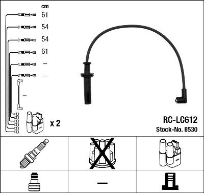 NGK 8530 - Комплект проводів запалювання avtolavka.club