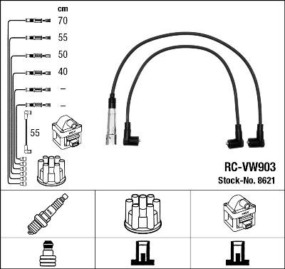 NGK 8621 - Комплект проводів запалювання avtolavka.club