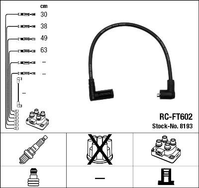 NGK 8193 - Комплект проводів запалювання avtolavka.club