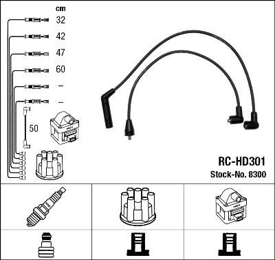 NGK 8300 - Комплект проводів запалювання avtolavka.club