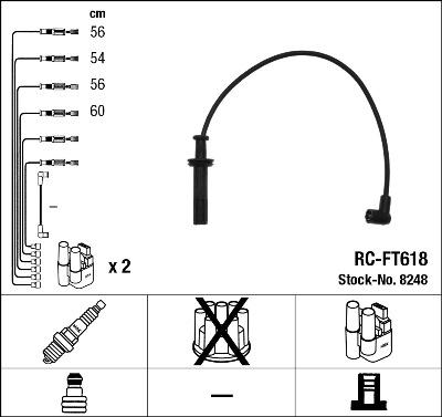 NGK 8248 - Комплект проводів запалювання avtolavka.club