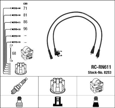 NGK 8253 - Комплект проводів запалювання avtolavka.club