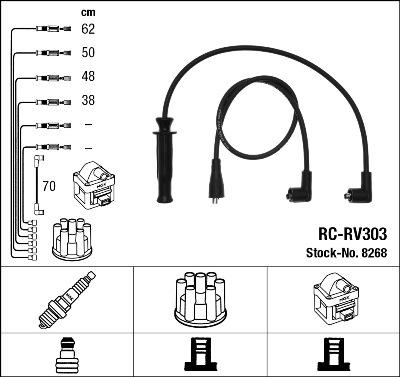 NGK 8268 - Комплект проводів запалювання avtolavka.club