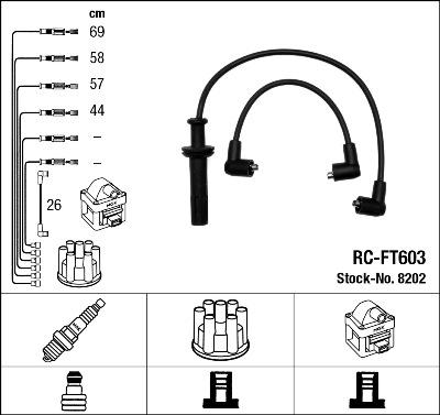 NGK 8202 - Комплект проводів запалювання avtolavka.club