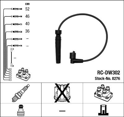NGK 8276 - Комплект проводів запалювання avtolavka.club