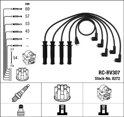 NGK 8272 - Комплект проводів запалювання avtolavka.club