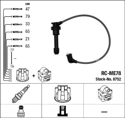 NGK 8752 - Комплект проводів запалювання avtolavka.club