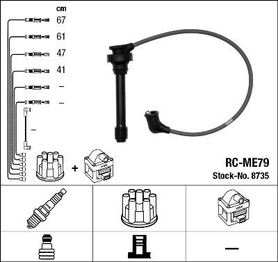 NGK 8735 - Комплект проводів запалювання avtolavka.club