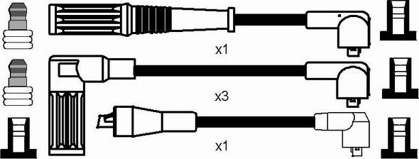 NGK 3666 - Комплект проводів запалювання avtolavka.club