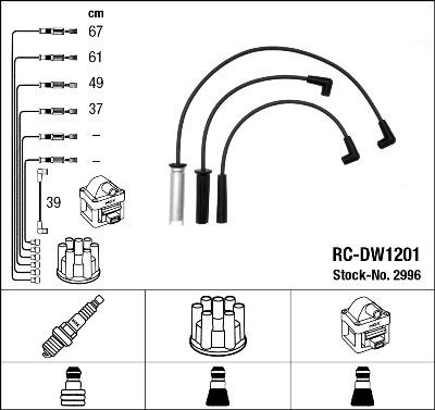 NGK 2996 - Комплект проводів запалювання avtolavka.club