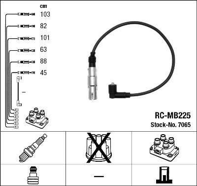 NGK 7065 - Комплект проводів запалювання avtolavka.club