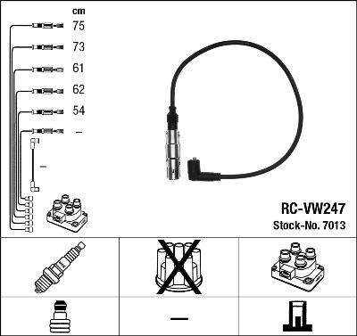 NGK 7013 - Комплект проводів запалювання avtolavka.club