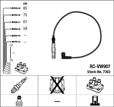 NGK 7302 - Комплект проводів запалювання avtolavka.club