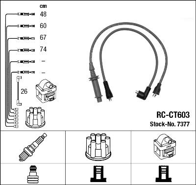 NGK 7377 - Комплект проводів запалювання avtolavka.club